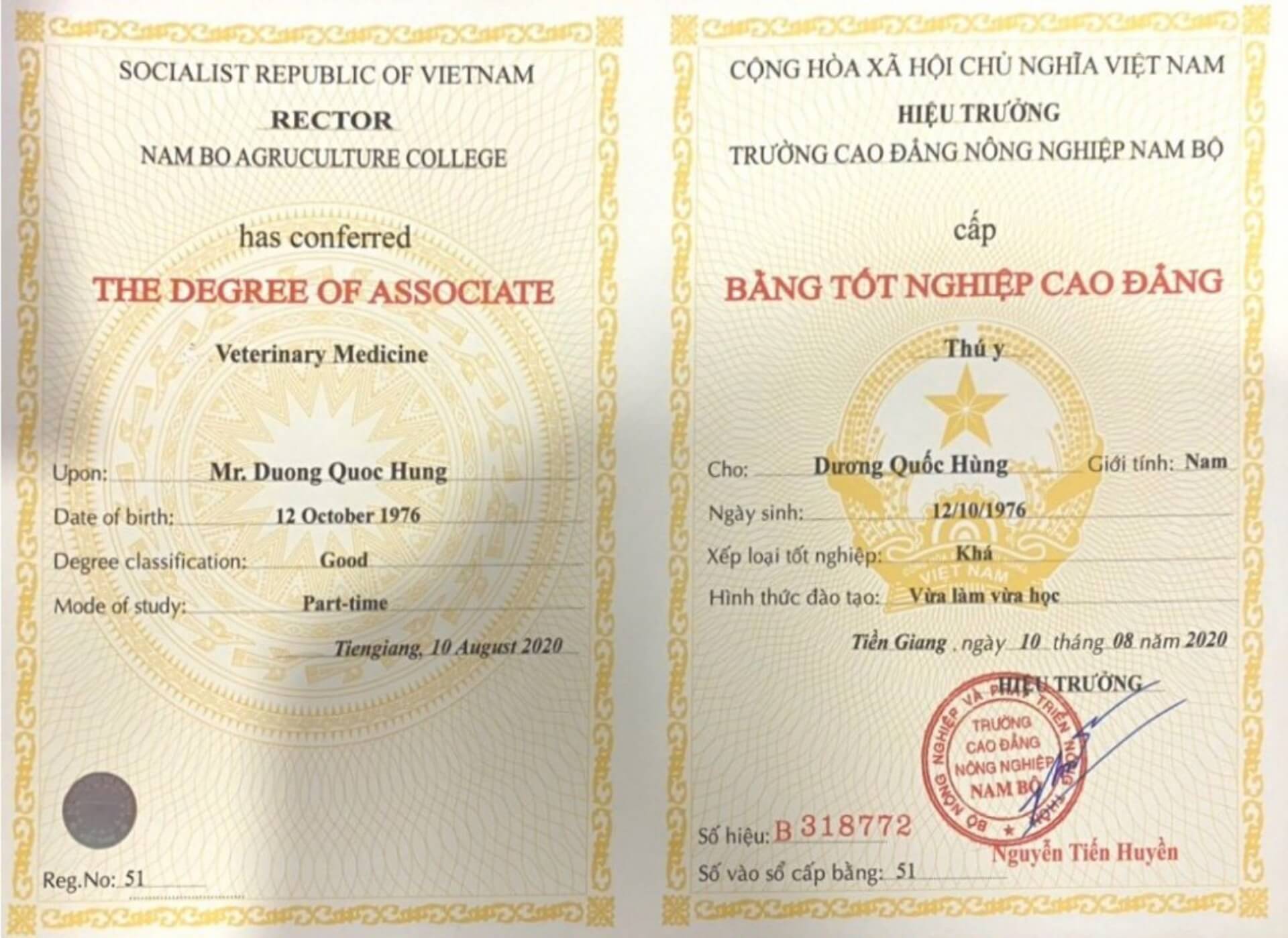 Mua bằng trung cấp thú y giá rẻ - LamBangCapGia ✔️ 2 Cần mua bằng trung cấp thú y