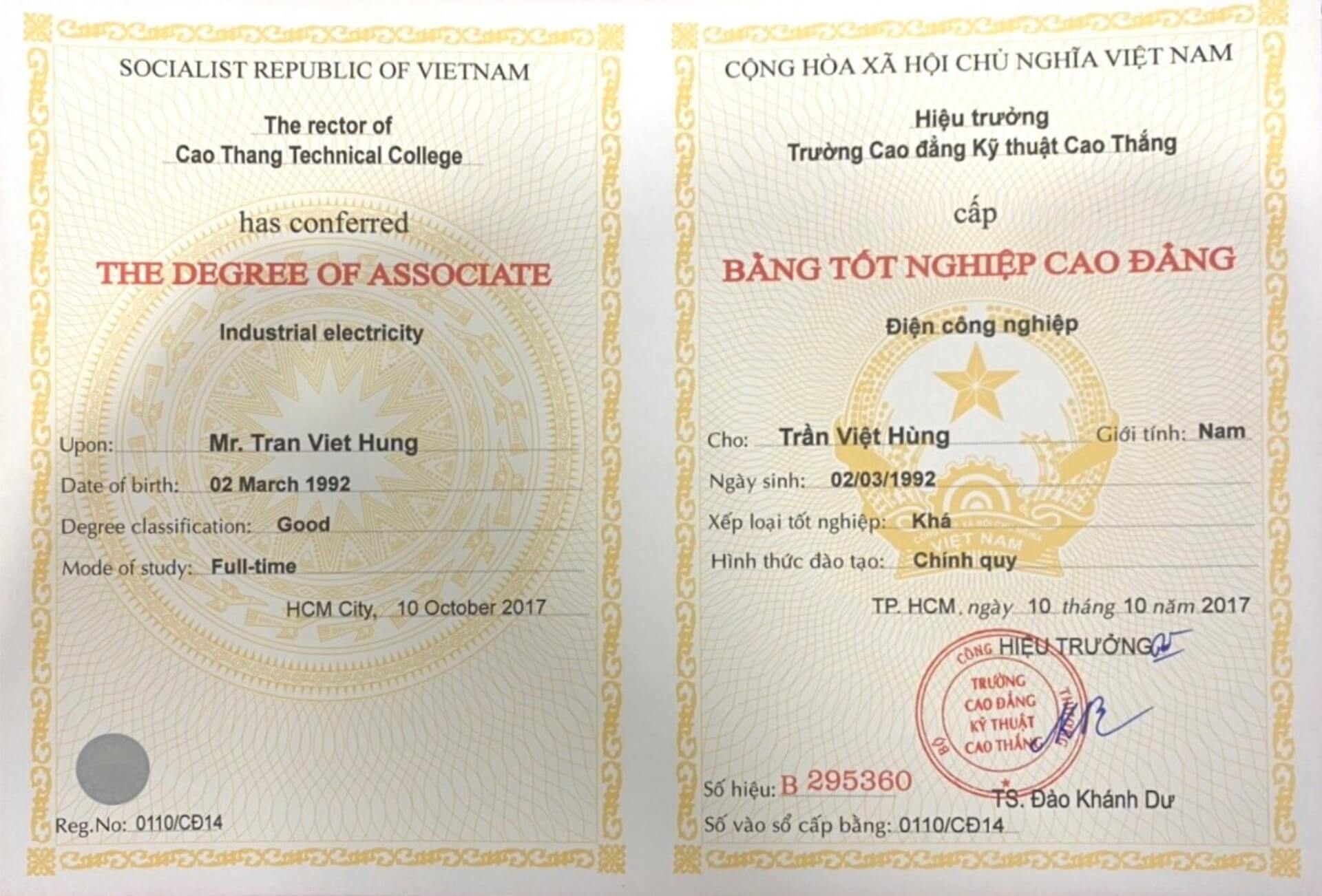 Làm bằng cao đẳng ở Hà Nội
