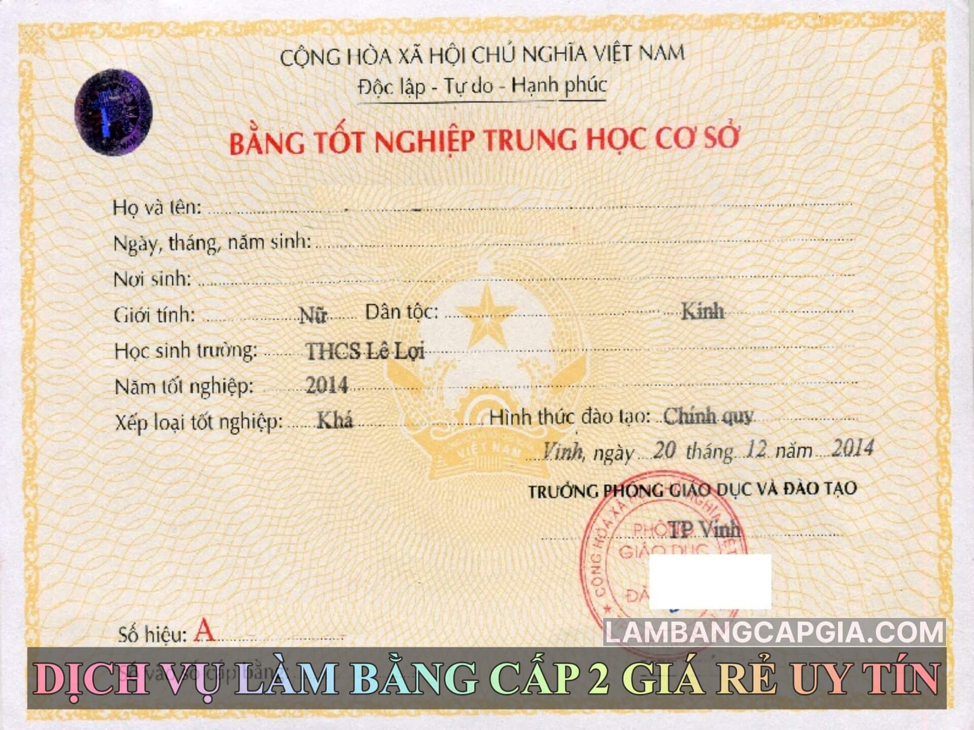 Làm bằng cấp 2