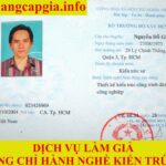 làm chứng chỉ hành nghề kiến trúc sư