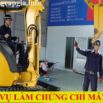 Làm chứng chỉ máy xúc